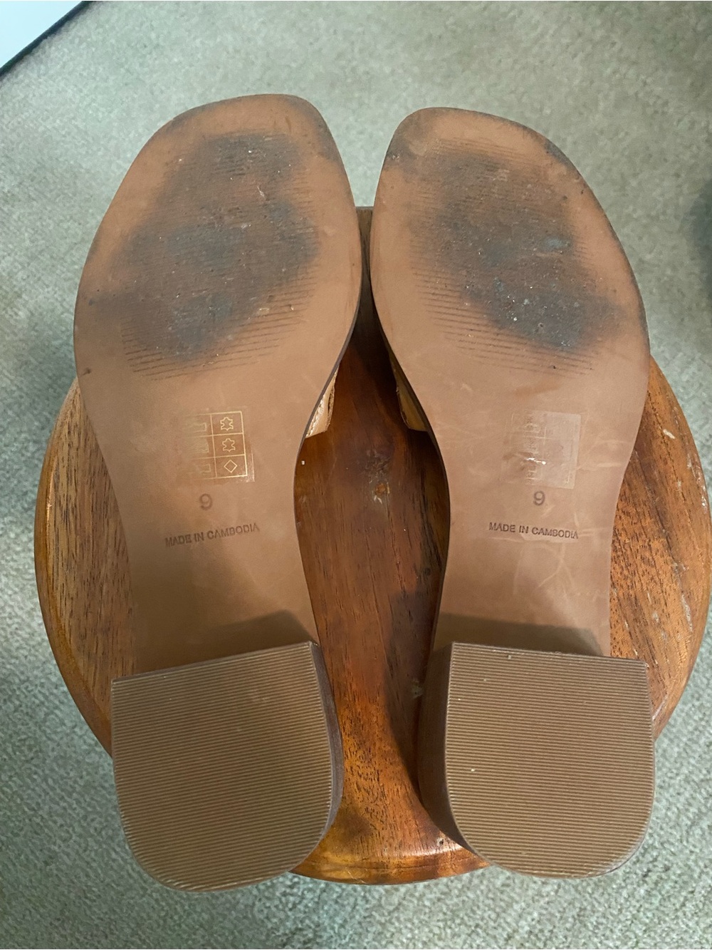 Madewell Cognac Brown Leather Slide Mules Size 9 - Picture 2 of 3